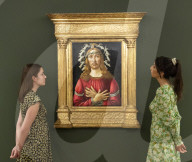 Sandro Botticelli's Man of Sorrows on view at 
at Sotheby's, London.