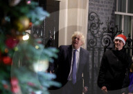 Boris Johnson Downing Street Christmas Lights Switch On