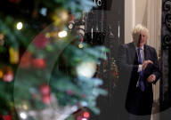 Boris Johnson Downing Street Christmas Lights Switch On