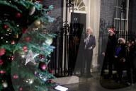 Boris Johnson Downing Street Christmas Lights Switch On