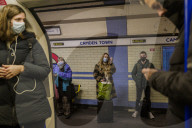Masks on the tube after madatory wearing was reintroduced
