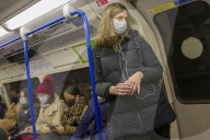 Masks on the tube after madatory wearing was reintroduced