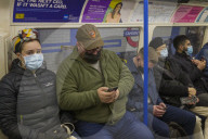 Masks on the tube after madatory wearing was reintroduced