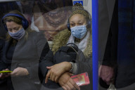 Masks on the tube after madatory wearing was reintroduced