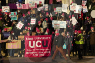 UK universities hit by strike action over pay and pensions. University College Union (UCU) picket line 