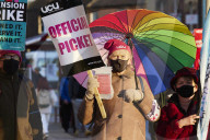 UK universities hit by strike action over pay and pensions. University College Union (UCU) picket line 