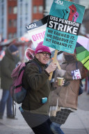 UK universities hit by strike action over pay and pensions. University College Union (UCU) picket line 
