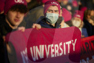 UK universities hit by strike action over pay and pensions. University College Union (UCU) picket line 