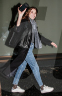 Carla Bruni leaving the grand opening of Bulgari Hotel in Paris