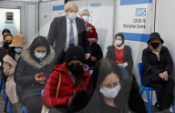Prime Minister Boris Johnson receives his Booster Jab