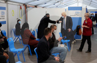 Prime Minister Boris Johnson receives his Booster Jab