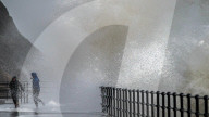 Folkestone is hit by 60mph winds and torrential rain, Storm Barra.