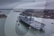 HMS Queen Elizabeth returns to Portsmouth
