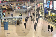 Waterloo station today on the first day of new rules to work from home.