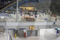 Waterloo station today on the first day of new rules to work from home.