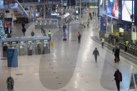 Waterloo station today on the first day of new rules to work from home.