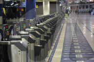 Waterloo station today on the first day of new rules to work from home.