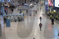 Waterloo station today on the first day of new rules to work from home.