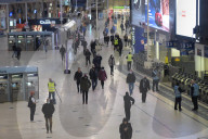 Waterloo station today on the first day of new rules to work from home.