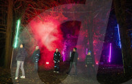 Light festival of Christmas Light Trails at Cowdray Park