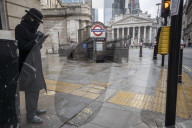 Empty streets in the City of London