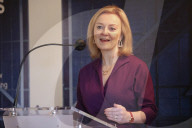 Foreign Secretary.Liz Truss in Madrid with José Manuel Albares
