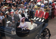 Queen Elizabeth and Royal family at Ascot Races 1986