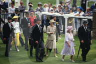 Queen Elizabeth and Royal family at Ascot Races 1986