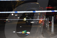 Scene of a brawl / stabbing outside Parkway Restaurant in Cricklewood.
