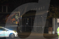 Scene of a brawl / stabbing outside Parkway Restaurant in Cricklewood.