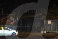 Scene of a brawl / stabbing outside Parkway Restaurant in Cricklewood.