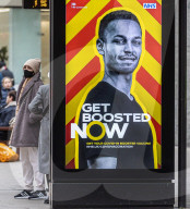 Booster info signs Westminster 