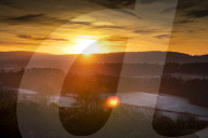Frosty winter sunrise