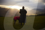 Winter solstice 2021 celebrations. Dawn at Castlerigg stone circle near Keswick, Cumbria.  Revellers in England and Ireland mark the shortest day of the year and official first day of winter.