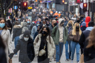 Christmas shoppers in the West End, London