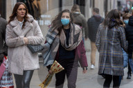 Christmas shoppers in the West End, London