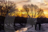 Frosty winter scenes London