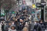 Christmas shoppers in the West End, London