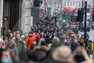 Christmas shoppers in the West End, London