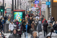 Christmas shoppers in the West End, London