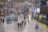 Waterloo Station at 8.00am today