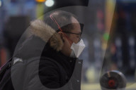 FFP2 masks are the new normal with commuters today.