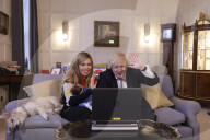 Boris and Carrie share new picture of baby Romy for Christmas along with dog Dilyn