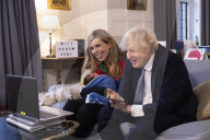 Boris and Carrie share new picture of baby Romy for Christmas along with dog Dilyn