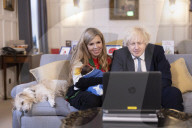 Boris and Carrie share new picture of baby Romy for Christmas along with dog Dilyn