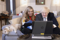 Boris and Carrie share new picture of baby Romy for Christmas along with dog Dilyn
