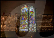 Windsor Castle lit up for Christmas