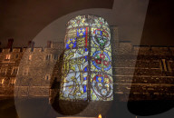 Windsor Castle lit up for Christmas