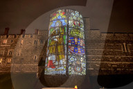 Windsor Castle lit up for Christmas