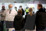 Prime Minister Boris Johnson visits Guttmann Vaccination Centre